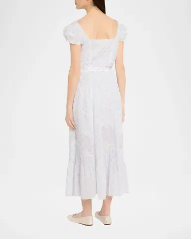 LoveShackFancy Aurela Floral Cotton Maxi Dress | Thumbnail 3 LoveShackFancy Aurela Floral Cotton Maxi Dress | Thumbnail 3