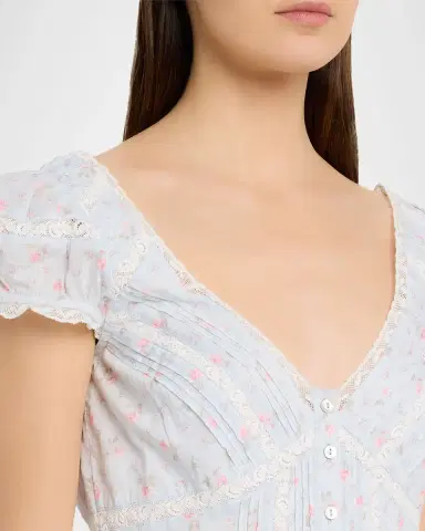 LoveShackFancy Aurela Floral Cotton Maxi Dress | Thumbnail 5 LoveShackFancy Aurela Floral Cotton Maxi Dress | Thumbnail 5