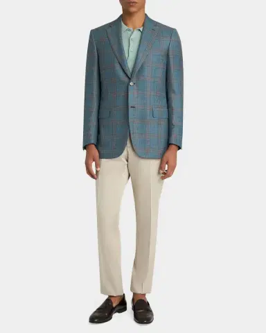Brioni Men's Wool Plaid Single-Breasted Sport Coat | Thumbnail 2 Brioni Men's Wool Plaid Single-Breasted Sport Coat | Thumbnail 2