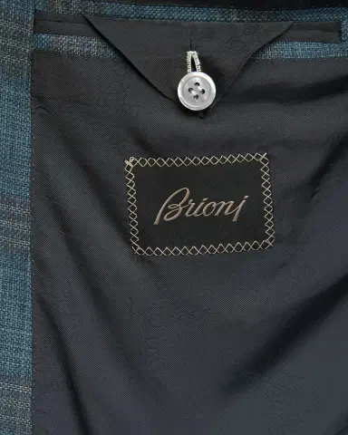 Brioni Men's Wool Plaid Single-Breasted Sport Coat | Thumbnail 6 Brioni Men's Wool Plaid Single-Breasted Sport Coat | Thumbnail 6