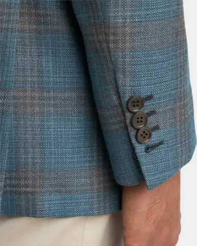 Brioni Men's Wool Plaid Single-Breasted Sport Coat | Thumbnail 8 Brioni Men's Wool Plaid Single-Breasted Sport Coat | Thumbnail 8