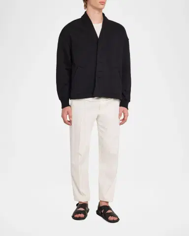 MORDECAI Men's Cotton Fleece Cardigan | Thumbnail 2 MORDECAI Men's Cotton Fleece Cardigan | Thumbnail 2