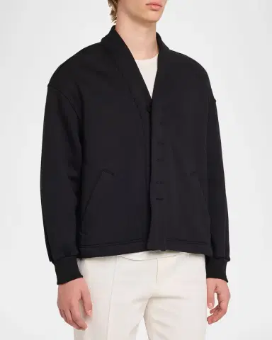 MORDECAI Men's Cotton Fleece Cardigan | Thumbnail 4 MORDECAI Men's Cotton Fleece Cardigan | Thumbnail 4