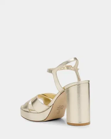 Stuart Weitzman Dayna Metallic Crisscross Platform Sandals | Thumbnail 3 Stuart Weitzman Dayna Metallic Crisscross Platform Sandals | Thumbnail 3
