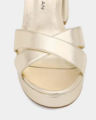 Stuart Weitzman Dayna Metallic Crisscross Platform Sandals | Thumbnail 4 Stuart Weitzman Dayna Metallic Crisscross Platform Sandals | Thumbnail 4