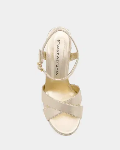 Stuart Weitzman Dayna Metallic Crisscross Platform Sandals | Thumbnail 5 Stuart Weitzman Dayna Metallic Crisscross Platform Sandals | Thumbnail 5