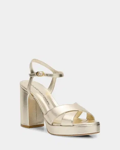 Stuart Weitzman Dayna Metallic Crisscross Platform Sandals | Thumbnail 6 Stuart Weitzman Dayna Metallic Crisscross Platform Sandals | Thumbnail 6