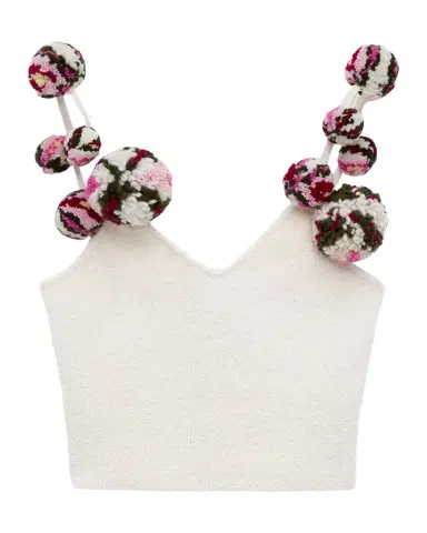 Loewe x Paula 's Ibiza Pom-Pom Knit Crop Top | Thumbnail 1 Loewe x Paula 's Ibiza Pom-Pom Knit Crop Top | Thumbnail 1