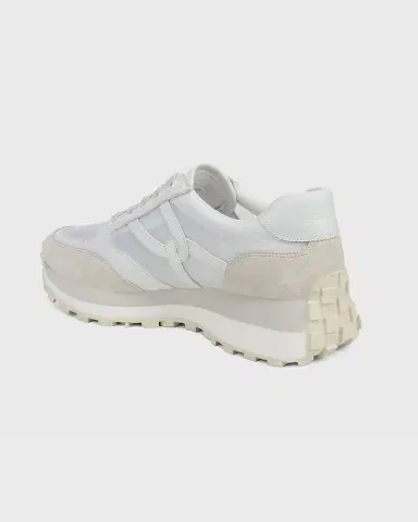 Veronica Beard Valentina Ripstop Mixed Leather Retro Sneakers | Thumbnail 2 Veronica Beard Valentina Ripstop Mixed Leather Retro Sneakers | Thumbnail 2