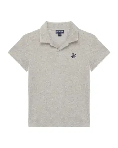 Vilebrequin Boy's Turtle Embroidery Cotton Terry Polo Shirt | Thumbnail 1 Vilebrequin Boy's Turtle Embroidery Cotton Terry Polo Shirt | Thumbnail 1