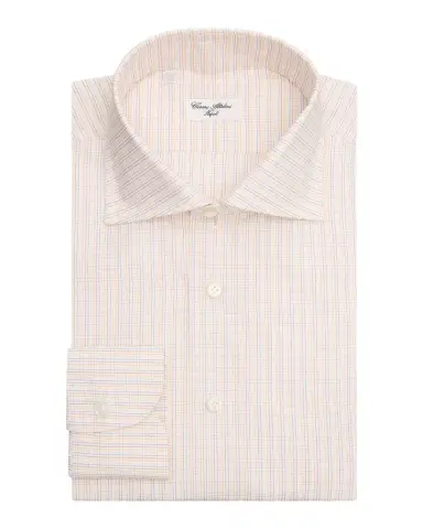 Cesare Attolini Men's Grid-Check Cotton Dress Shirt | Thumbnail 1 Cesare Attolini Men's Grid-Check Cotton Dress Shirt | Thumbnail 1