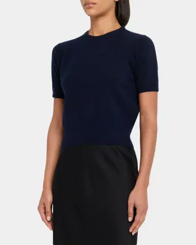 Jil Sander Wool-Cashmere Knit Short-Sleeve T-Shirt | Thumbnail 4 Jil Sander Wool-Cashmere Knit Short-Sleeve T-Shirt | Thumbnail 4