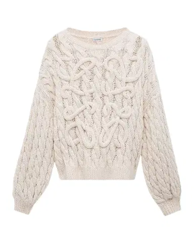 LOEWE x Paula's Ibiza Anagram Cable-Knit Sweater | Thumbnail 1 LOEWE x Paula's Ibiza Anagram Cable-Knit Sweater | Thumbnail 1