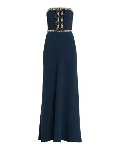 Jenny Packham Tandy Bow Embellished Strapless Gown | Thumbnail 1 Jenny Packham Tandy Bow Embellished Strapless Gown | Thumbnail 1