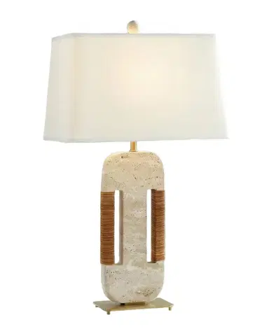 John-Richard Collection Tibur 31" Travertine Table Lamp | Thumbnail 1 John-Richard Collection Tibur 31" Travertine Table Lamp | Thumbnail 1