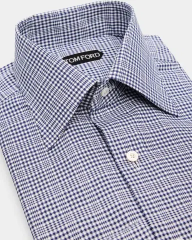 TOM FORD Men's Mutli-Check Cotton Dress Shirt | Thumbnail 2 TOM FORD Men's Mutli-Check Cotton Dress Shirt | Thumbnail 2