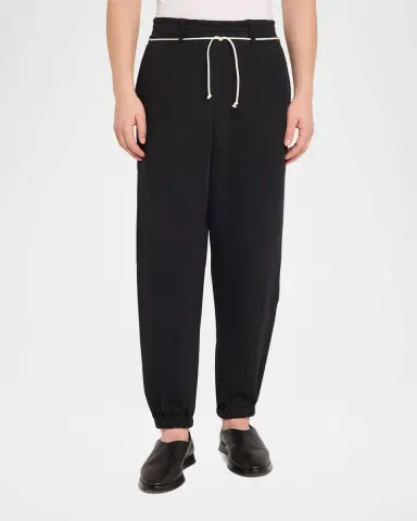 MORDECAI Men's Fleece Stripe-Trim Drawcord Joggers | Thumbnail 4 MORDECAI Men's Fleece Stripe-Trim Drawcord Joggers | Thumbnail 4