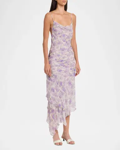 Ronny Kobo Kaa Backless Floral-Print Midi Dress | Thumbnail 4 Ronny Kobo Kaa Backless Floral-Print Midi Dress | Thumbnail 4
