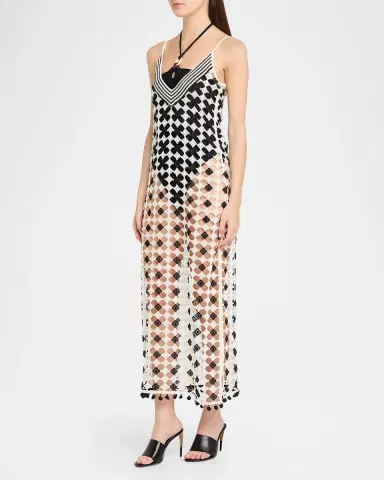 Ramy Brook Cleo Patterned Sheer Cover-Up Maxi-Dress | Thumbnail 4 Ramy Brook Cleo Patterned Sheer Cover-Up Maxi-Dress | Thumbnail 4