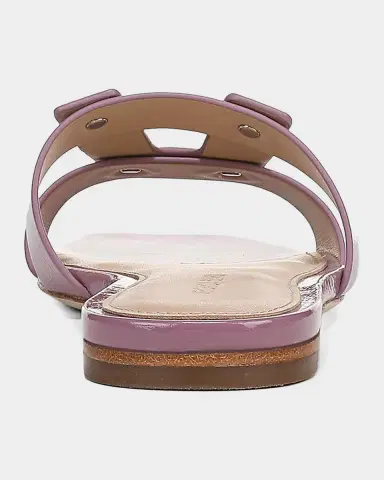 Veronica Beard Via Patent Leather Flat Slide Sandals | Thumbnail 2 Veronica Beard Via Patent Leather Flat Slide Sandals | Thumbnail 2