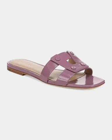 Veronica Beard Via Patent Leather Flat Slide Sandals | Thumbnail 4 Veronica Beard Via Patent Leather Flat Slide Sandals | Thumbnail 4