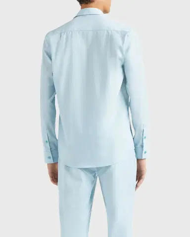 Vilebrequin Men 's Wool Micro Rayures Sport Shirt | Thumbnail 3 Vilebrequin Men 's Wool Micro Rayures Sport Shirt | Thumbnail 3