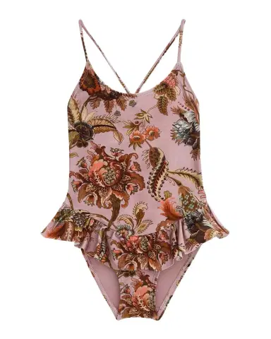 Zimmermann Aster Printed Frill One-Piece Swimsuit, Size 1-12 | Thumbnail 1 Zimmermann Aster Printed Frill One-Piece Swimsuit, Size 1-12 | Thumbnail 1