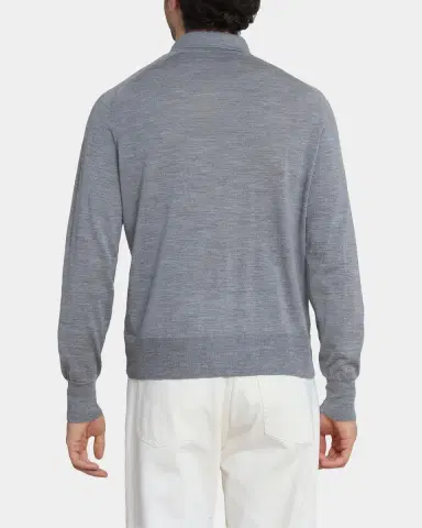 Ami Paris Men's Embroidered-Logo Wool Knit Cardigan | Thumbnail 3 Ami Paris Men's Embroidered-Logo Wool Knit Cardigan | Thumbnail 3