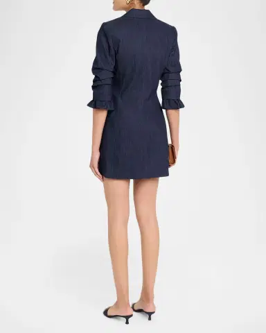 Cinq à Sept Bekah Denim Mini Dress | Thumbnail 3 Cinq à Sept Bekah Denim Mini Dress | Thumbnail 3