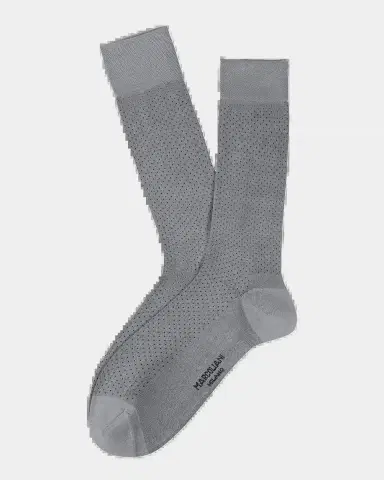 Marcoliani Men's Modal-Blend Pindot Crew Socks | Thumbnail 2 Marcoliani Men's Modal-Blend Pindot Crew Socks | Thumbnail 2