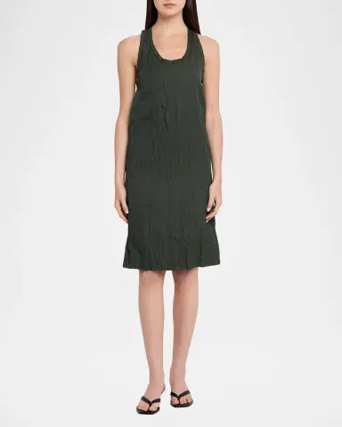 TOTEME Crinkled Cotton Sleeveless Tank Dress | Thumbnail 2 TOTEME Crinkled Cotton Sleeveless Tank Dress | Thumbnail 2