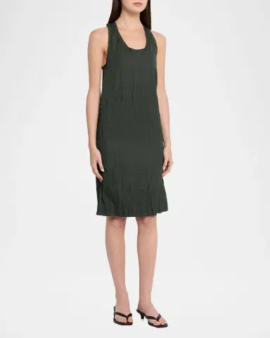 TOTEME Crinkled Cotton Sleeveless Tank Dress | Thumbnail 4 TOTEME Crinkled Cotton Sleeveless Tank Dress | Thumbnail 4