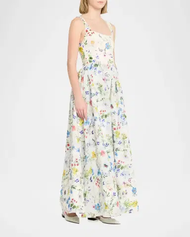 ALICE + OLIVIA Chara Square-Neck Maxi Dress | Thumbnail 4 ALICE + OLIVIA Chara Square-Neck Maxi Dress | Thumbnail 4