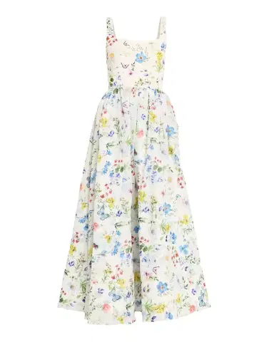 ALICE + OLIVIA Chara Square-Neck Maxi Dress | Thumbnail 1 ALICE + OLIVIA Chara Square-Neck Maxi Dress | Thumbnail 1