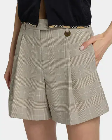 Burberry Raina Glen Plaid Wool Shorts | Thumbnail 5 Burberry Raina Glen Plaid Wool Shorts | Thumbnail 5