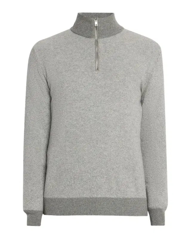 Birdseye Cashmere Quarter-Zip Sweater Birdseye Cashmere Quarter-Zip Sweater