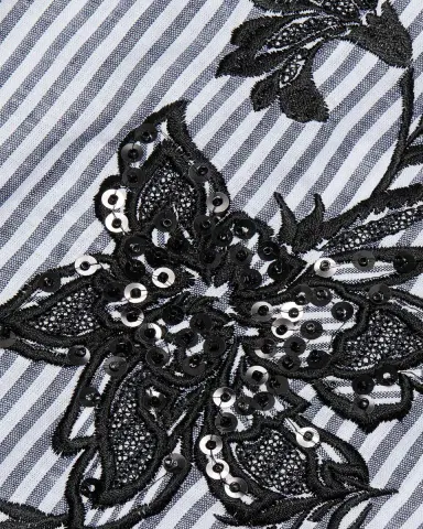 Kobi Halperin Aerin Striped Floral-Embroidered Blouse | Thumbnail 6 Kobi Halperin Aerin Striped Floral-Embroidered Blouse | Thumbnail 6