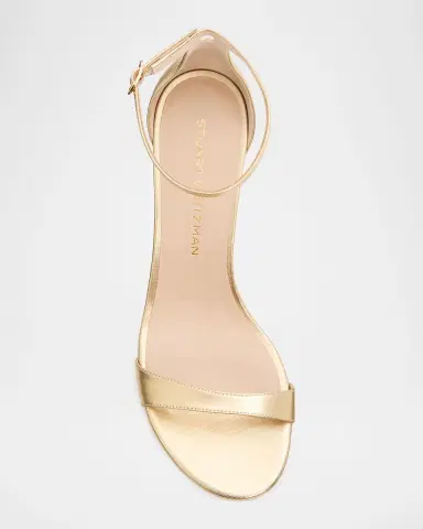 Stuart Weitzman Nudist II Metallic Ankle-Strap Sandals | Thumbnail 6 Stuart Weitzman Nudist II Metallic Ankle-Strap Sandals | Thumbnail 6
