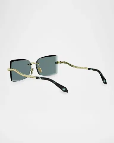 BVLGARI Serpenti 51mm Metal Rectangular Sunglasses | Thumbnail 4 BVLGARI Serpenti 51mm Metal Rectangular Sunglasses | Thumbnail 4