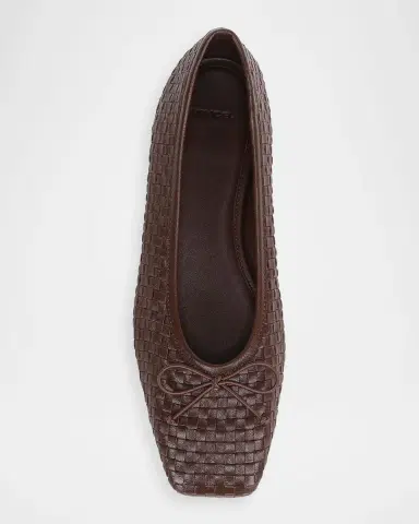 Vince Darla Woven Leather Ballerina Flats | Thumbnail 4 Vince Darla Woven Leather Ballerina Flats | Thumbnail 4