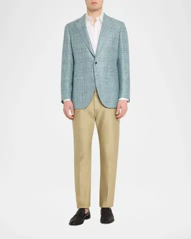 Cesare Attolini Men's Plaid Cashmere-Blend Sport Jacket | Thumbnail 2 Cesare Attolini Men's Plaid Cashmere-Blend Sport Jacket | Thumbnail 2