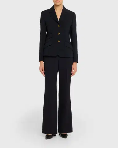 Max Mara Single-Breasted Stretch Wool Jacket | Thumbnail 2 Max Mara Single-Breasted Stretch Wool Jacket | Thumbnail 2