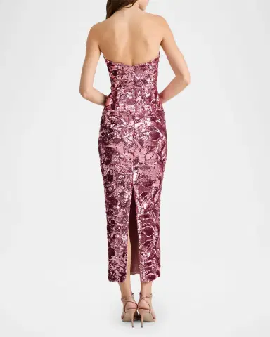 HELSI Leslie Strapless Sequin Column Gown | Thumbnail 3 HELSI Leslie Strapless Sequin Column Gown | Thumbnail 3