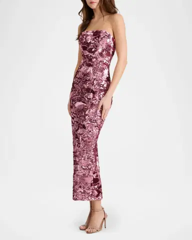 HELSI Leslie Strapless Sequin Column Gown | Thumbnail 4 HELSI Leslie Strapless Sequin Column Gown | Thumbnail 4