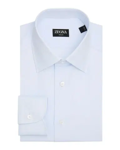 ZEGNA Men 's Trecapi Cotton Melange Dress Shirt | Thumbnail 1 ZEGNA Men 's Trecapi Cotton Melange Dress Shirt | Thumbnail 1