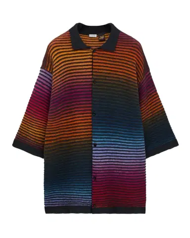 LOEWE x Paula's Ibiza Men's Multi-Stripe Knit Shirt | Thumbnail 1 LOEWE x Paula's Ibiza Men's Multi-Stripe Knit Shirt | Thumbnail 1