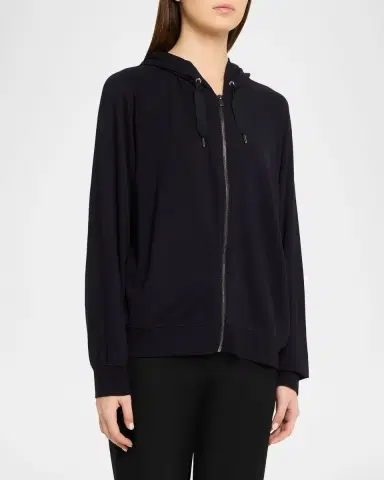 Majestic Filatures Stretch Zip Hoodie | Thumbnail 4 Majestic Filatures Stretch Zip Hoodie | Thumbnail 4