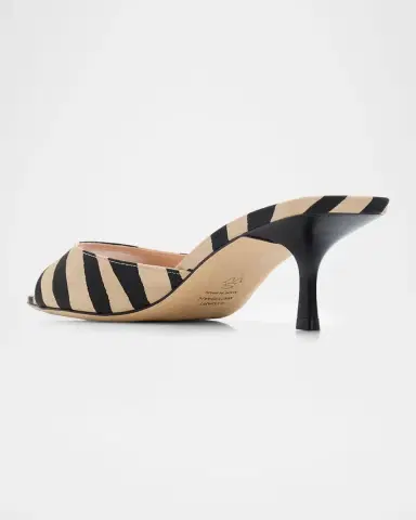 Stuart Weitzman 50mm Lexington Zebra-Printed Grosgrain Mules | Thumbnail 4 Stuart Weitzman 50mm Lexington Zebra-Printed Grosgrain Mules | Thumbnail 4