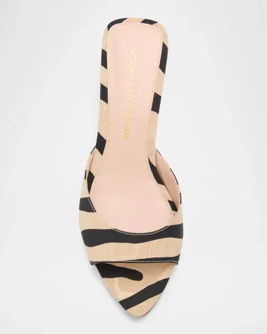 Stuart Weitzman 50mm Lexington Zebra-Printed Grosgrain Mules | Thumbnail 6 Stuart Weitzman 50mm Lexington Zebra-Printed Grosgrain Mules | Thumbnail 6