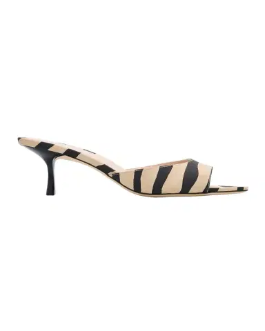 Stuart Weitzman 50mm Lexington Zebra-Printed Grosgrain Mules | Thumbnail 1 Stuart Weitzman 50mm Lexington Zebra-Printed Grosgrain Mules | Thumbnail 1
